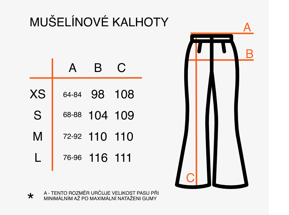 MUŠELÍNOVÉ KALHOTY